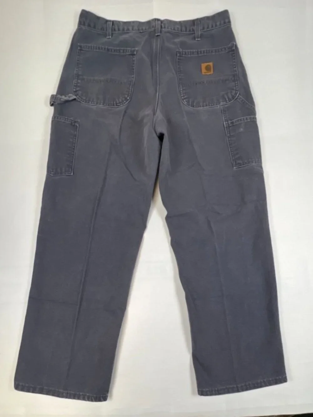 Vintage Carhartt B11 MDT Washed Duck Work Dungaree Pants 34x29 Carpenter - Picture 2 of 6